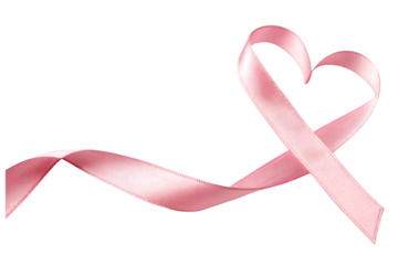pink breast cancer ribbon, breast cancer awareness month, waving ribbon isolated with clipping path on white background. mother and world cancer day concept