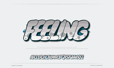 Bubble graffiti font style playful street art lettering