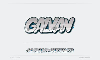 Urban tag graffiti font display hand-sprayed stencil street typography