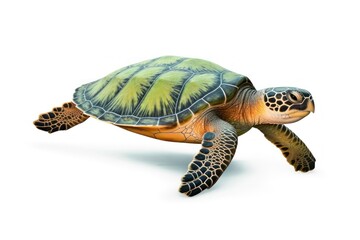 Fototapeta premium Reptile animal turtle green.