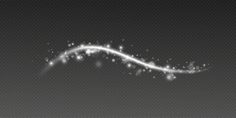 Light effect with glitter particles.Christmas dust.White sparks shine with special light.	