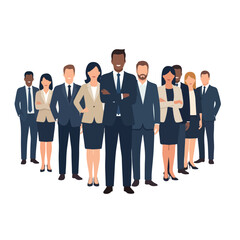 Fototapeta premium Diverse group of professional business people standing together as a team.
