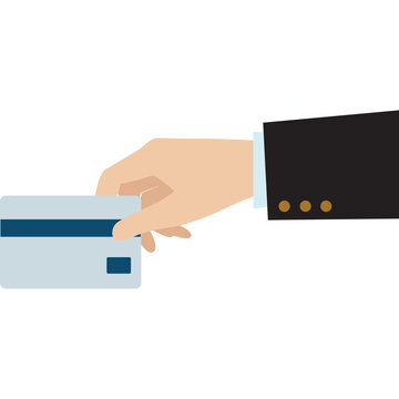 Illustration of Hand Holding Credit Card