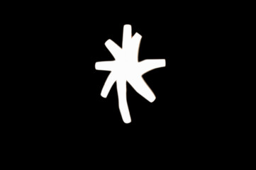 Light painting for Epiphany Day or Dia de Reyes Magos concept. Gold crowns, Star on black background