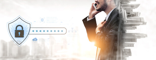 A concept of advanced network security. This system combines password protection with biometric...