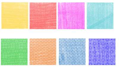 Fototapeta premium Colorful squares arranged in a grid pattern showcasing vibrant color variations on transparent background