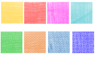 Colorful squares arranged in a grid pattern showcasing vibrant color variations on transparent background