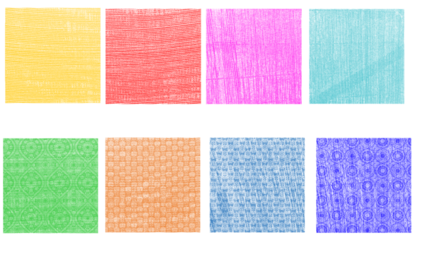 Colorful squares arranged in a grid pattern showcasing vibrant color variations on transparent background