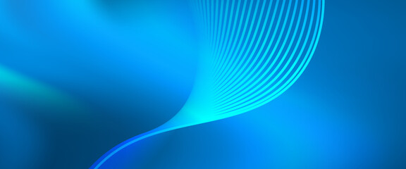 Blue Wave Abstract Design With Flowing Lines For Modern Digital Background Artwork.vector eps10