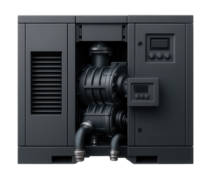 Expandable modular screw compressor for scalable industrial air solutions.
