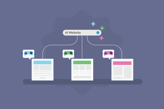 AI chatbot creates three unique website layouts based on a prompt, displaying customizable AI website templates.