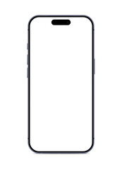 Frameless Mobile Device Mockup Displaying a Blank White Screen for App or Presentation Purposes