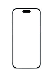 Modern Smartphone with Blank Screen for Application Mockup on White Background