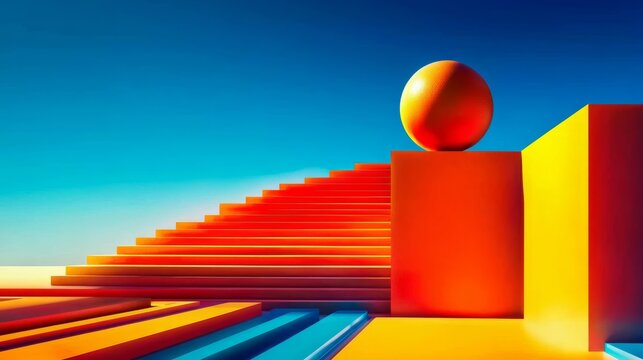 An artistic arrangement showcasing the harmony between color and form.