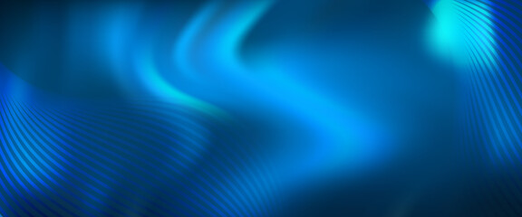Blue Futuristic Wave Abstract Background