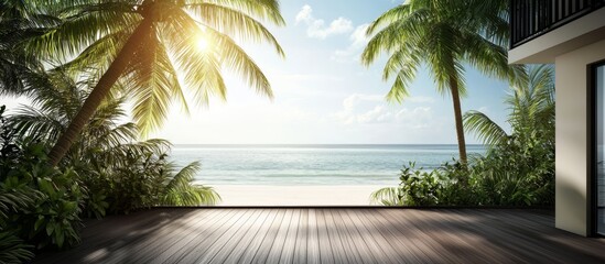 Refreshing Coconut Tree Views from the House Interior