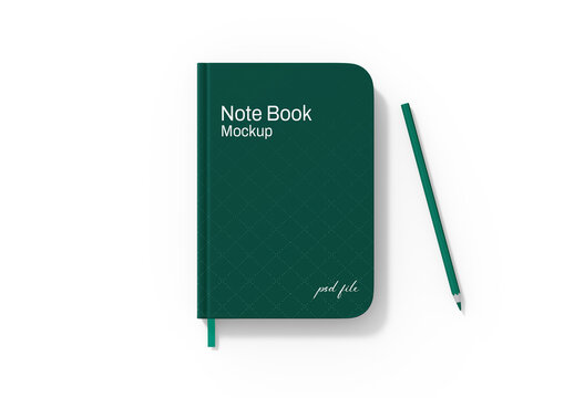 Note Book Mockup with Pen