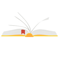 open book with colorful pages