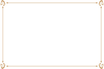 Elegant Decorative Gold Border Frame Design. 1257