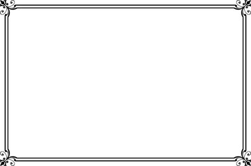 Elegant Decorative Black Border Frame Design. 1264