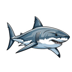 Fototapeta premium dynamic design of a great white shark with sleek body lines