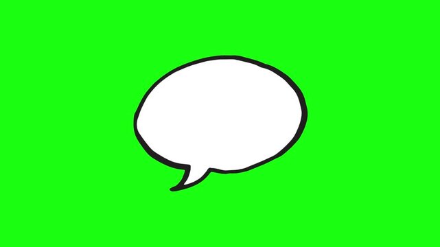 Green screen background animated speech bubble transparent animation bubbles talking