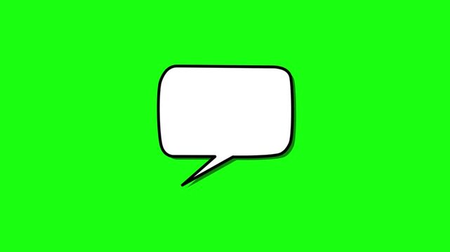 Green screen background animated speech bubble transparent animation bubbles talking