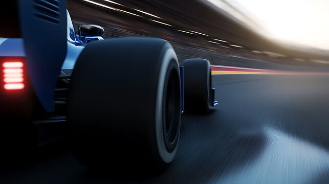 Experience the rush of speed! Race car action on the track. Feel the adrenaline and power as the vehicle speeds by in a thrilling competition. #RaceDay #SpeedDemon