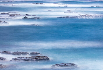 A view of the sea flowing calmly like silk