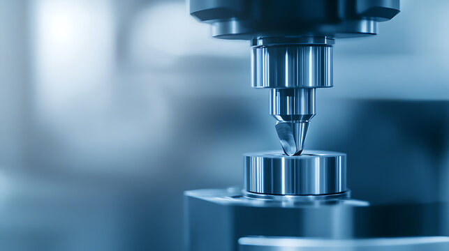 Close-up of an industrial milling machine in operation, precision cutting in progress, showcasing advanced engineering and automation in manufacturing, using modern technology. - Powered by Adobe