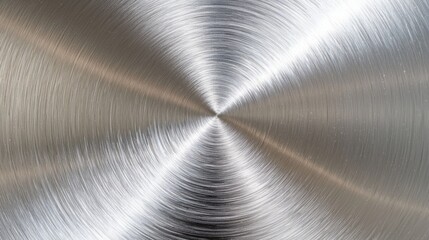 Close-Up View of Brushed Stainless Steel Surface with Circular Pattern