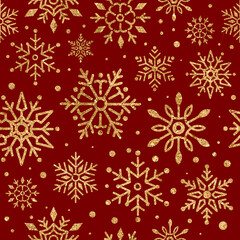 Golden christmas pattern elegant design
