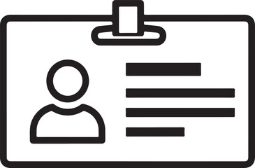 Identification card badge with photo