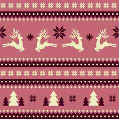 Pink and green christmas pattern elegant design