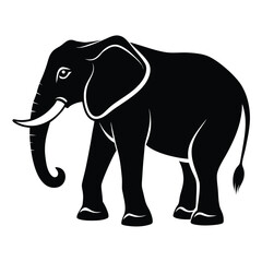 African elephant silhouette vector