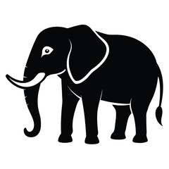 Elephant Silhouette Vector Logo Icon