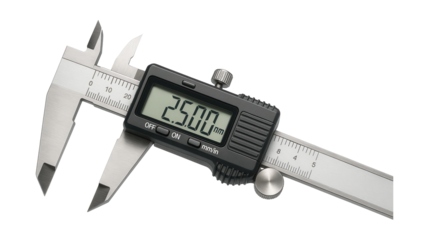 Digital caliper for accurate measurement and assembly of detailed components.