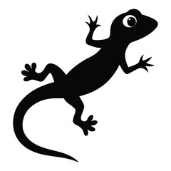 Gecko or Lizard Silhouette Vector Icon