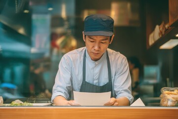Takeout Only: Asian Barista Labeling Thai Takeout Paper for Social Prevention