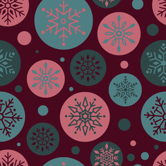 Pink and green christmas pattern elegant design
