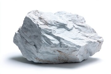 Talc Rock. Raw Soapstone Mineral Stone Isolated on White Background