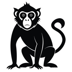 Monkey Silhouette Vector Icon