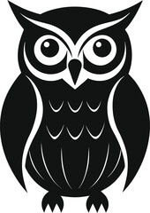 Bold owl silhouette Vector art with eps file 