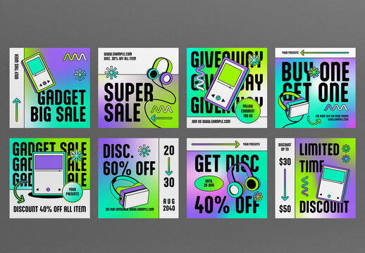 Purple Flat Design Gadget Sale Banner
