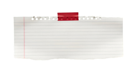 Torn Lined Paper with Red Tape whisk image