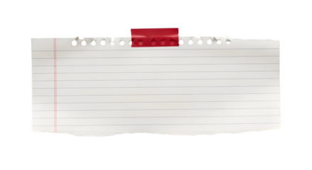 Torn Lined Paper with Red Tape whisk image