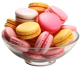 colorful macaroons isolated background
