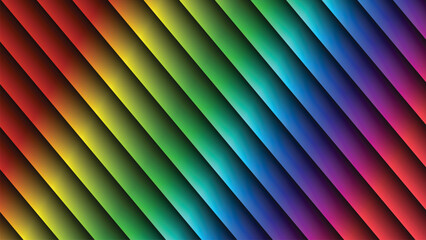 Vibrant Rainbow Gradient Stripes Abstract Background Design with vector illustration