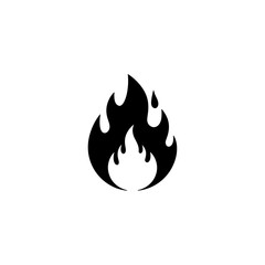 Black flame icon representing hot deal marker for autumn sale  