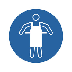 Use protective apron vector design mandatory safety sign standar ISO 7010